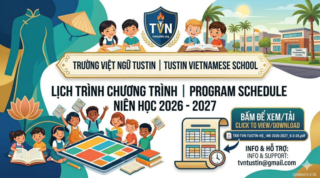 Chương Trình Năm Học 2026–2027 | School Year Program